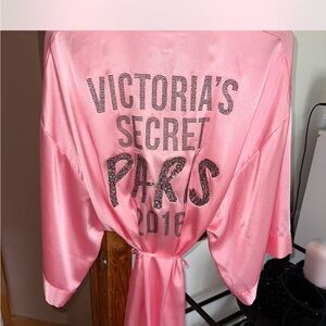 Victoria's Secret Pink Paris Satin Robe